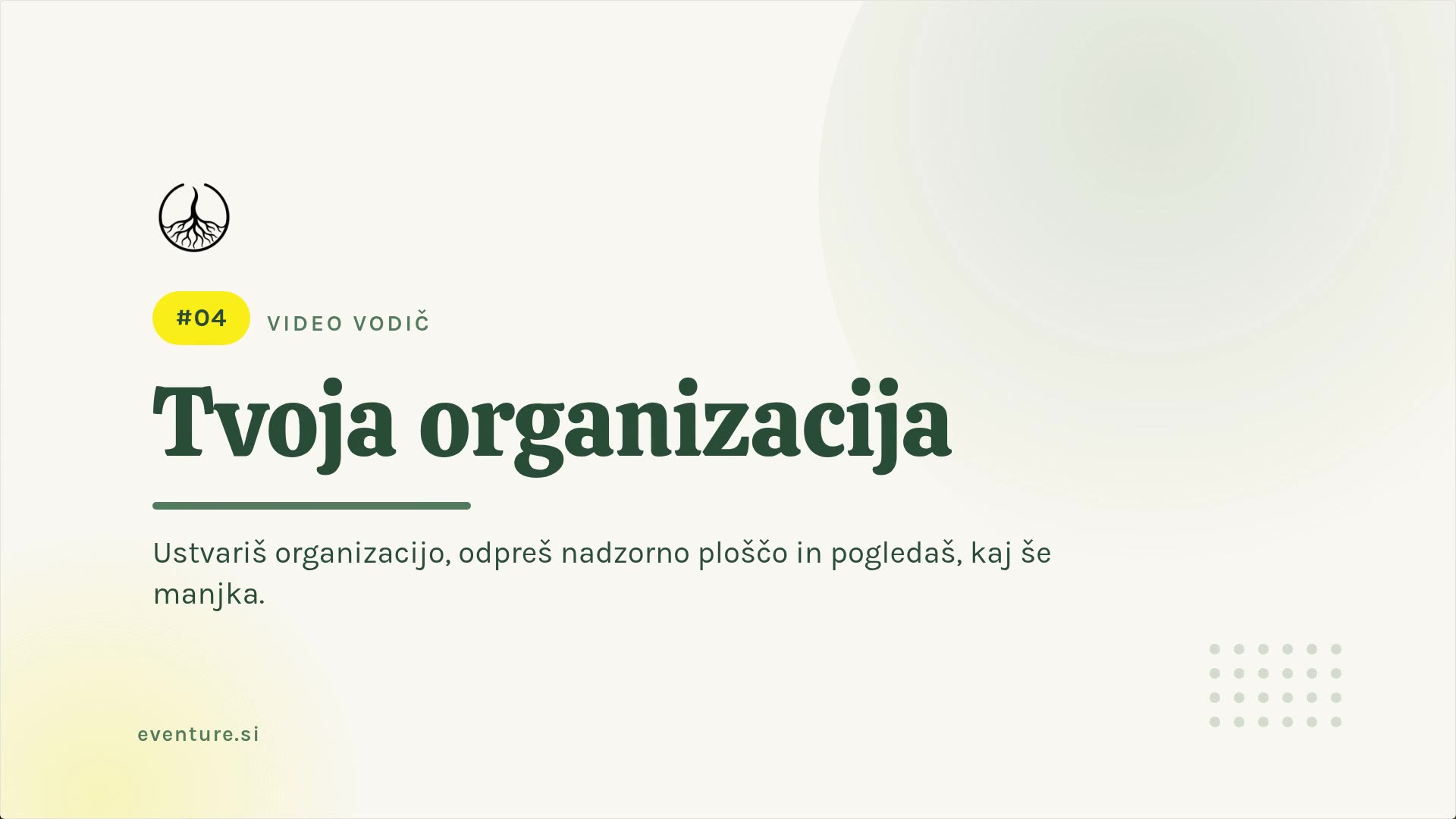 Stvori svoju organizaciju